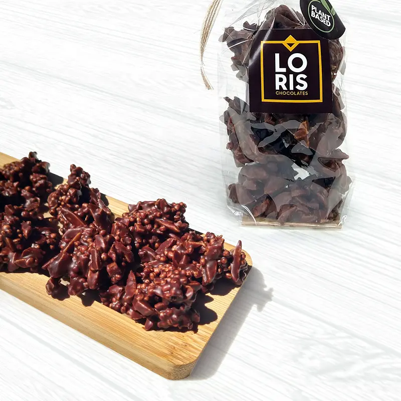 Rocas de CHOCOLATE NEGRO veganas artesanas