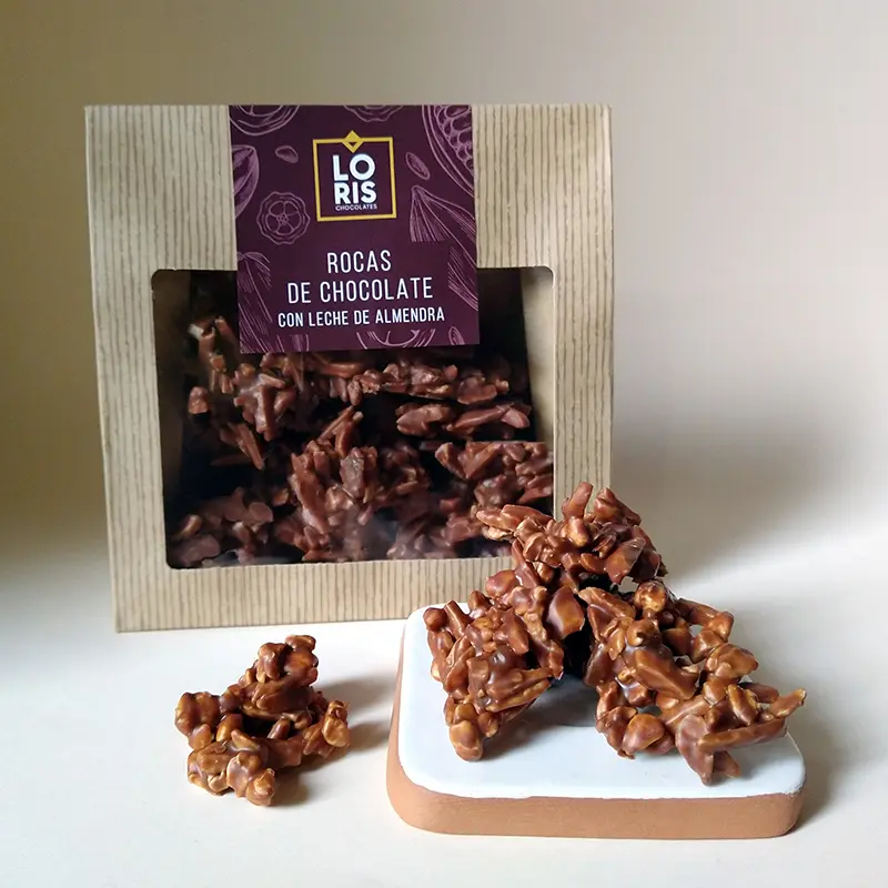 Rocas de CHOCOLATE con LECHE de ALMENDRA