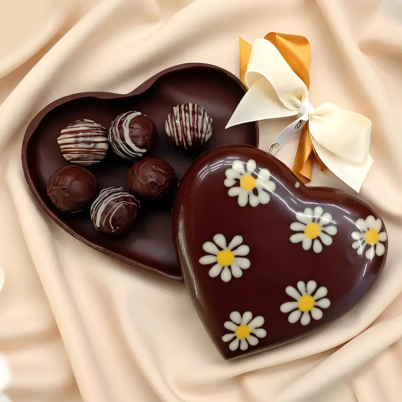 Bombonera CORAZÓN de chocolate MARGARITA