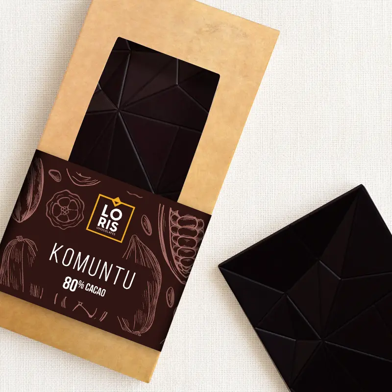 Tableta de chocolate KOMUNTU 80% CACAO